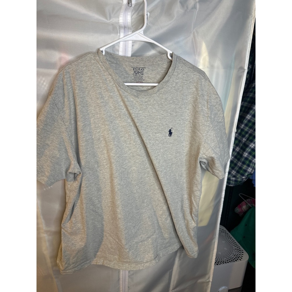Polo Ralph Lauren Mens XL Heather Grey Short Sleeve Cotton Pony Logo T-Shirt